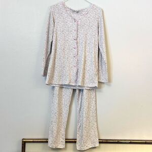 Body Touch Classics Women's Sleepwear Pajama Set Floral Print Pink Small